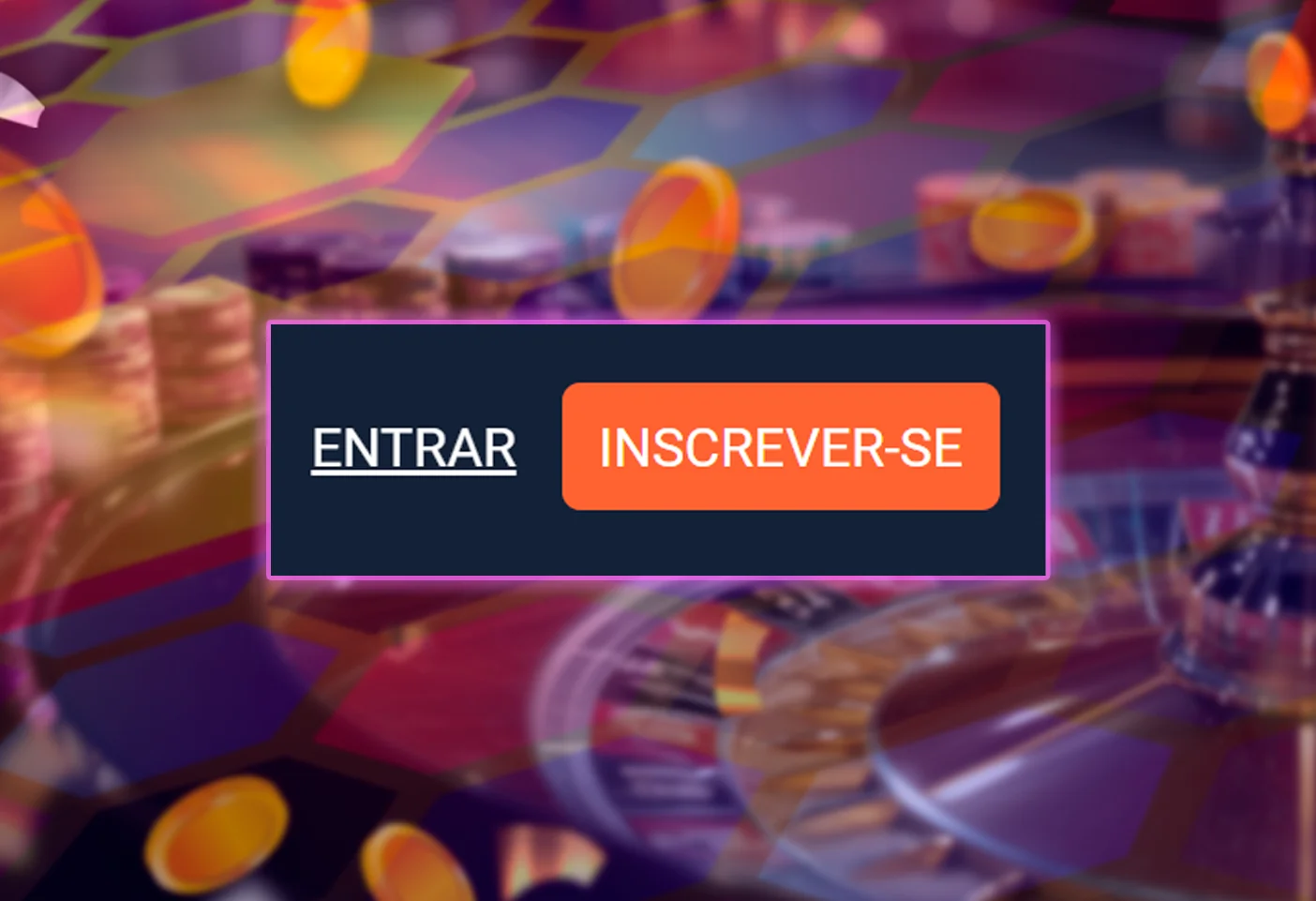 Botão de início de sessão e registo
