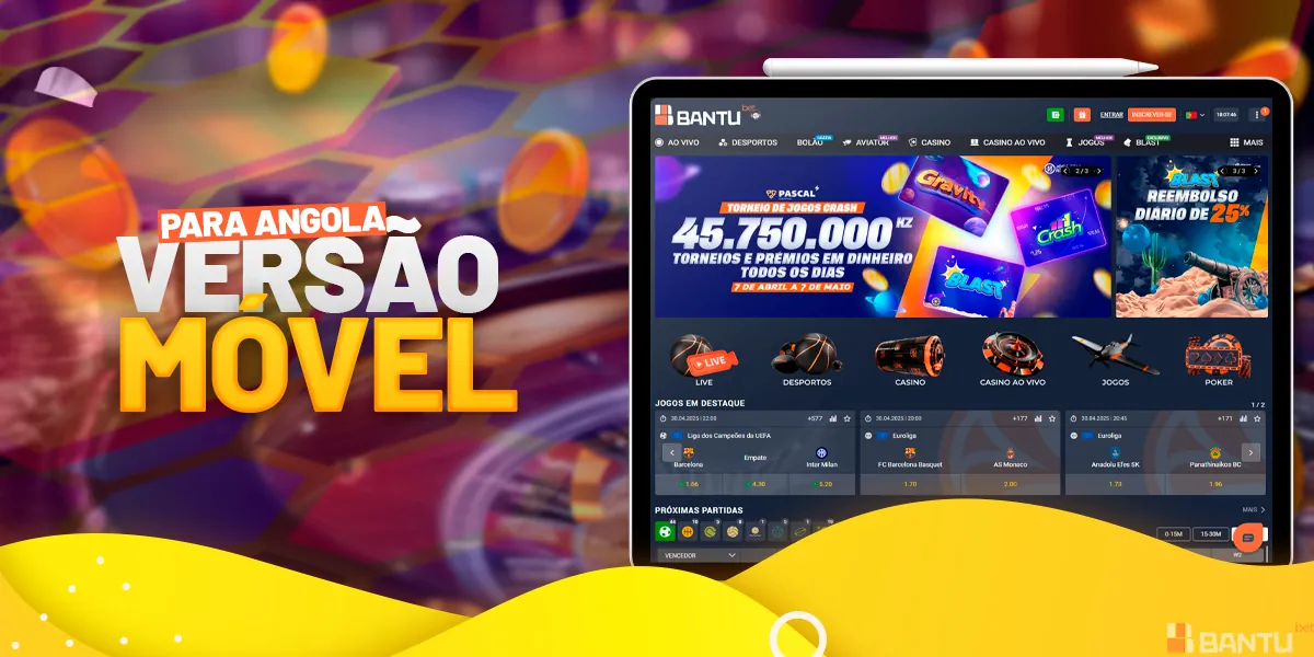 Versão móvel do sítio Web