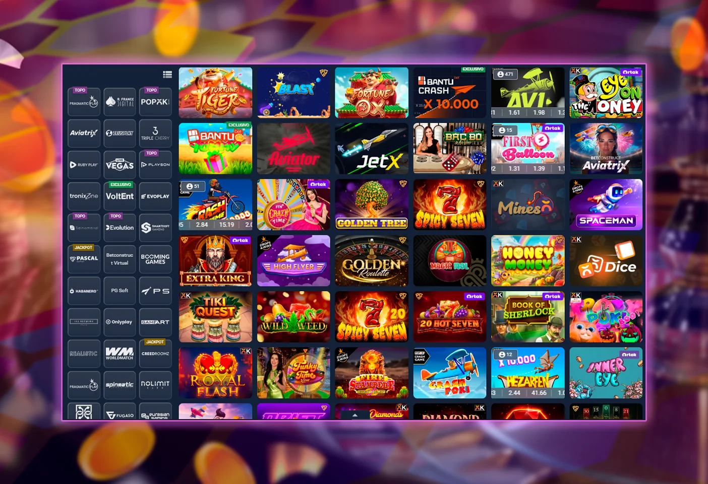 Selecione o jogo Bantubet Casino
