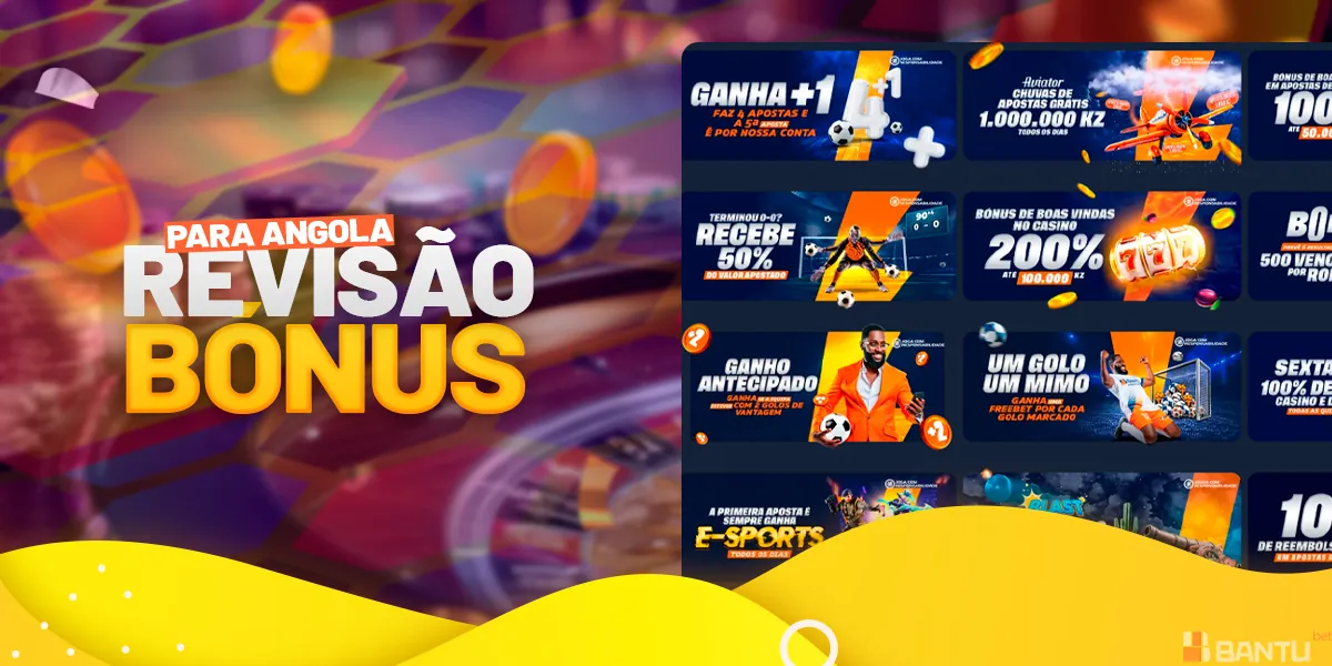 Visão geral dos vários bónus para Angola