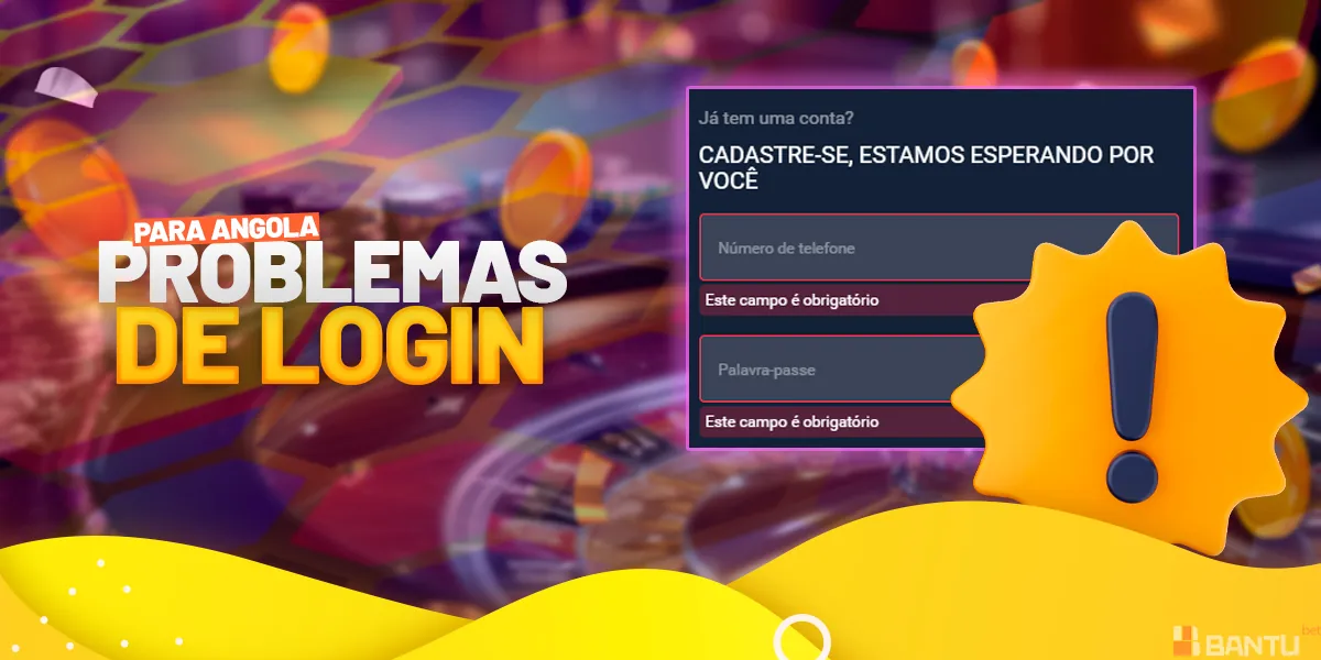 Problemas de acesso à conta