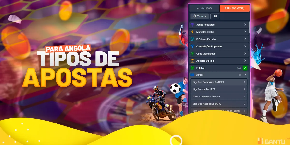 Tipos de apostas em eventos desportivos