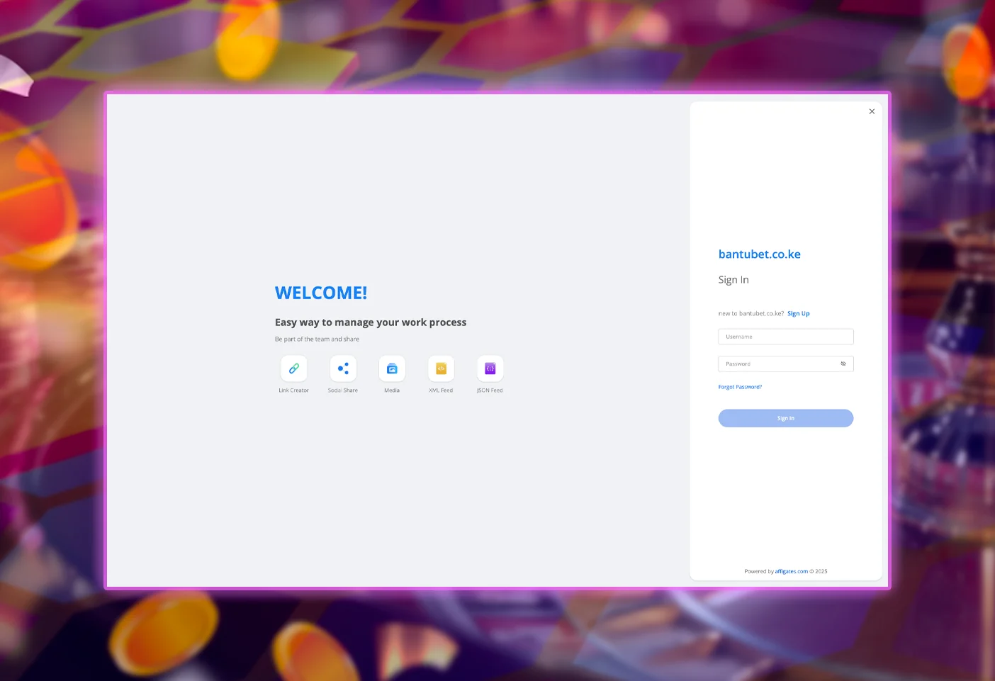 Insira os dados para fazer login